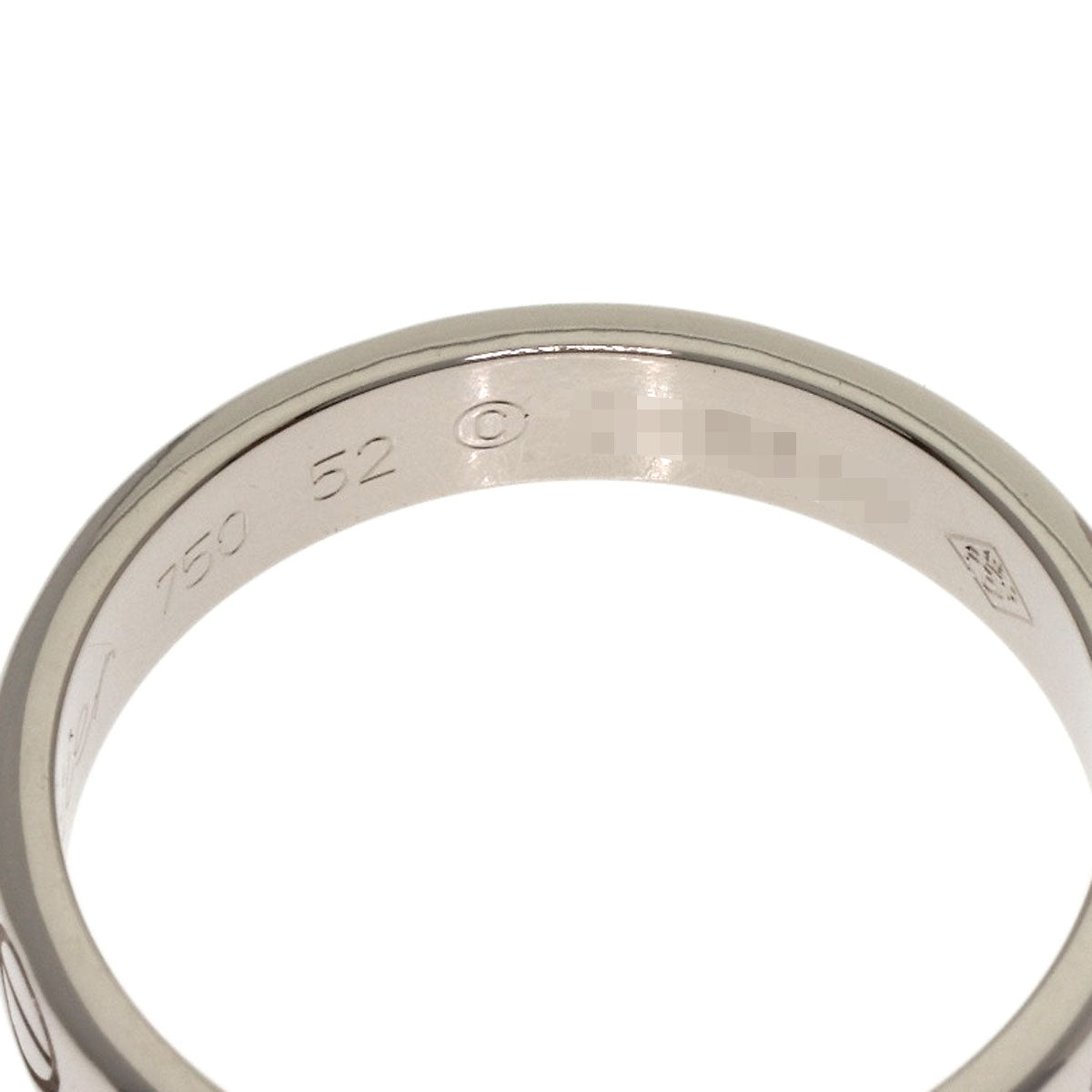 CARTIER Mini love ring # 52 Ring K18 White Gold Ladies [Used]