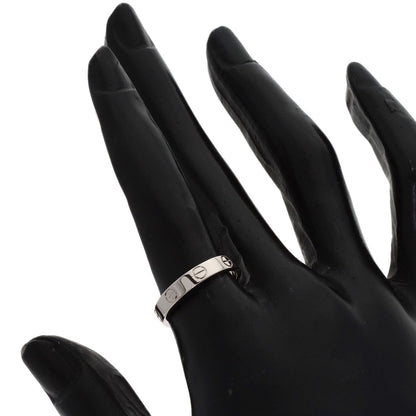 CARTIER Mini love ring # 52 Ring K18 White Gold Ladies [Used]