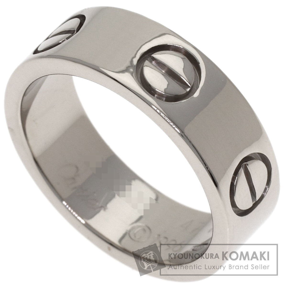 CARTIER love ring #47 Ring K18 White Gold Ladies [Used]