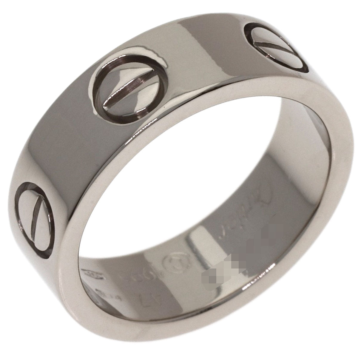 CARTIER love ring #47 Ring K18 White Gold Ladies [Used]
