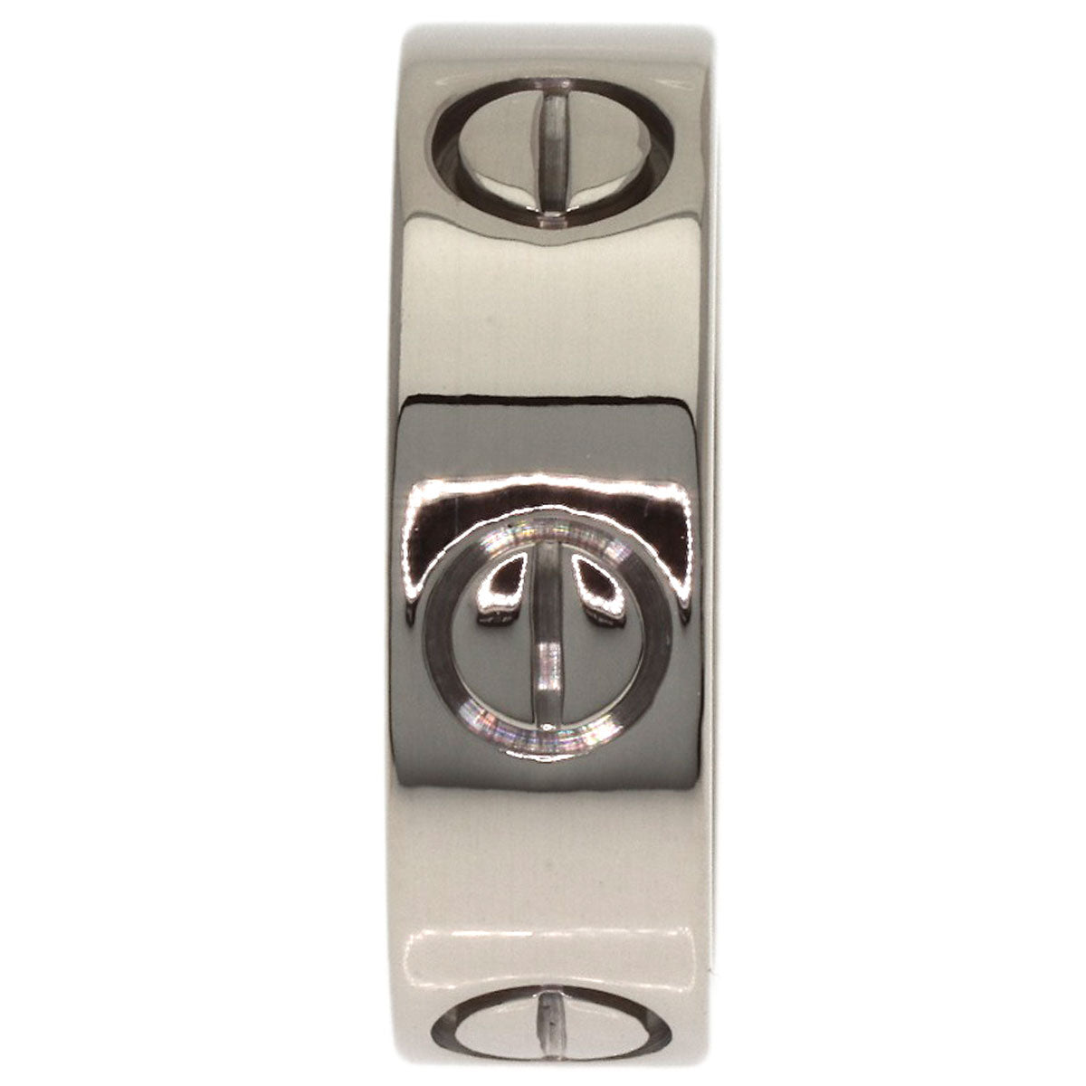 CARTIER love ring #47 Ring K18 White Gold Ladies [Used]