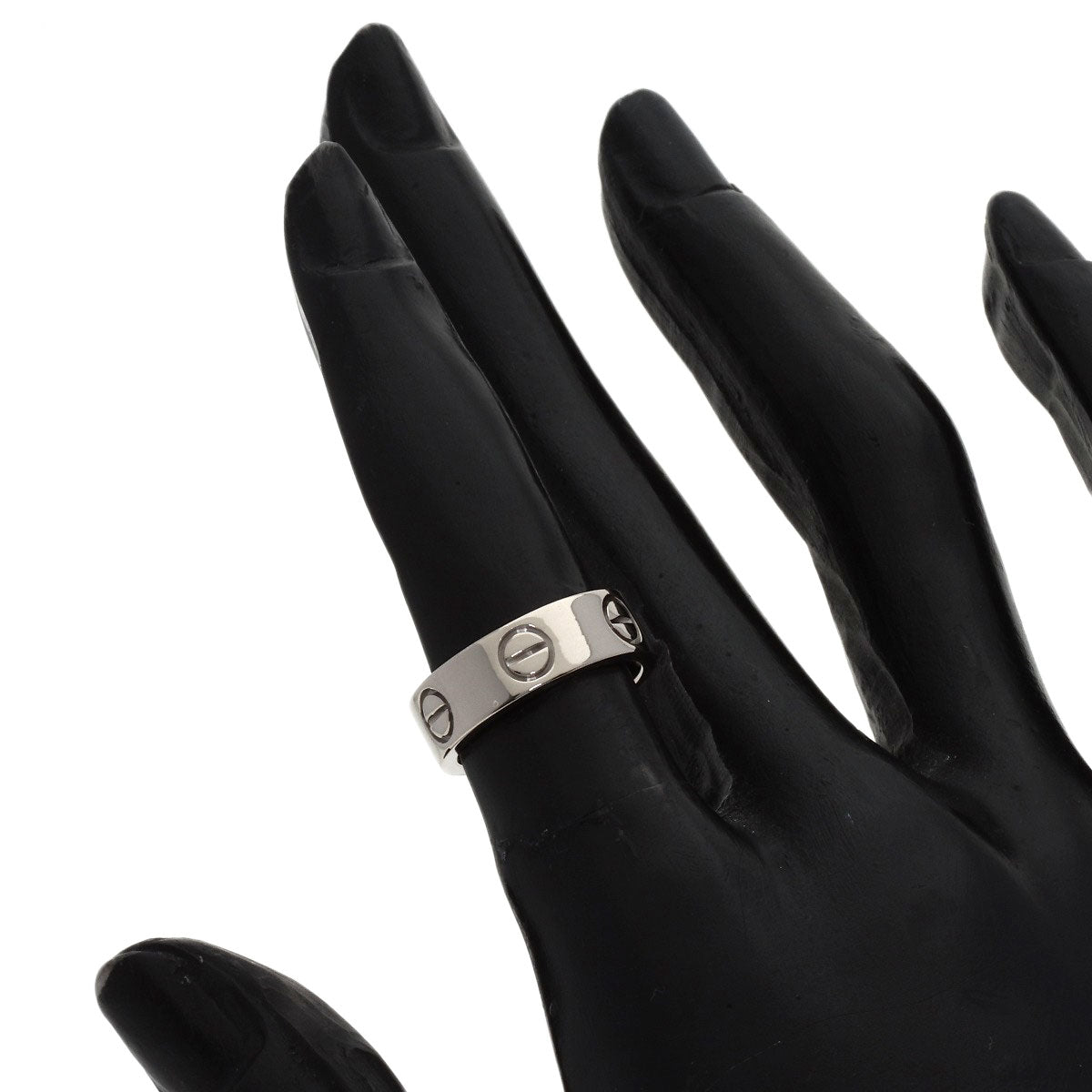 CARTIER love ring #47 Ring K18 White Gold Ladies [Used]