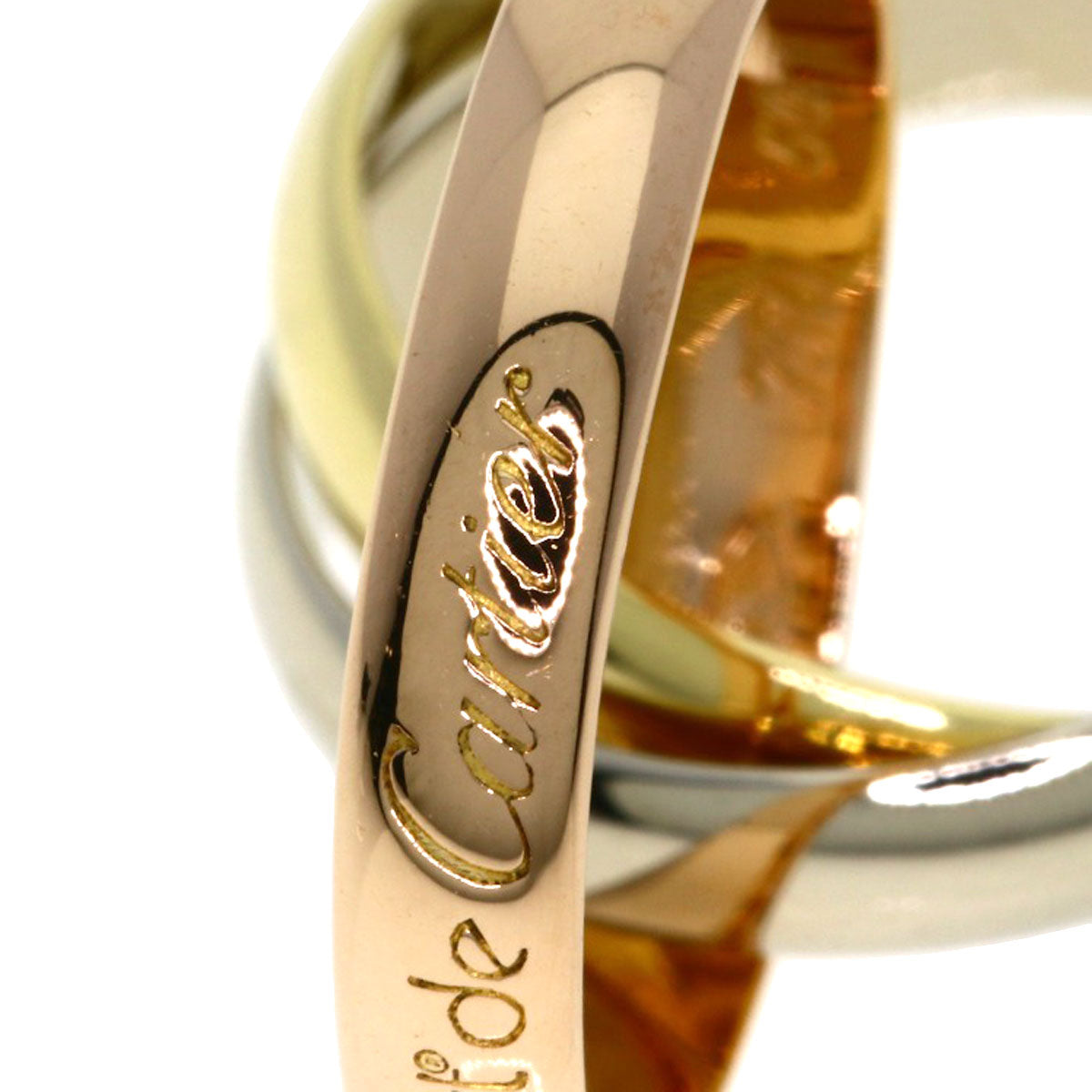 CARTIER Trinity #50 Ring K18 Yellow Gold 18K Pink GoldLadies [Used]