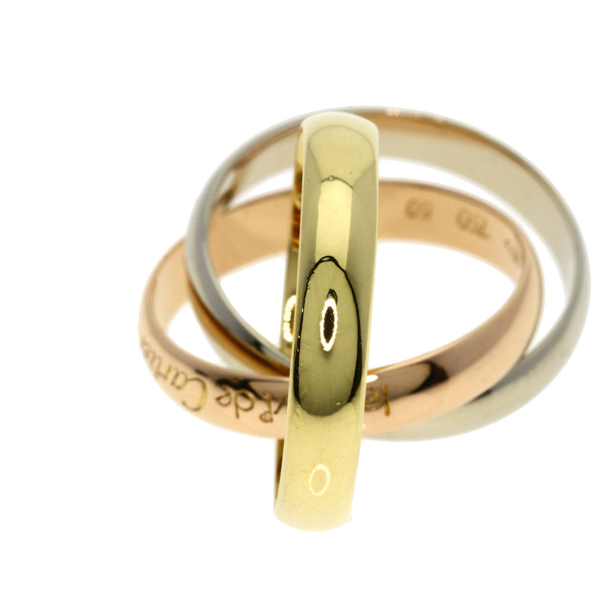 CARTIER Trinity #50 Ring K18 Yellow Gold 18K Pink GoldLadies [Used]