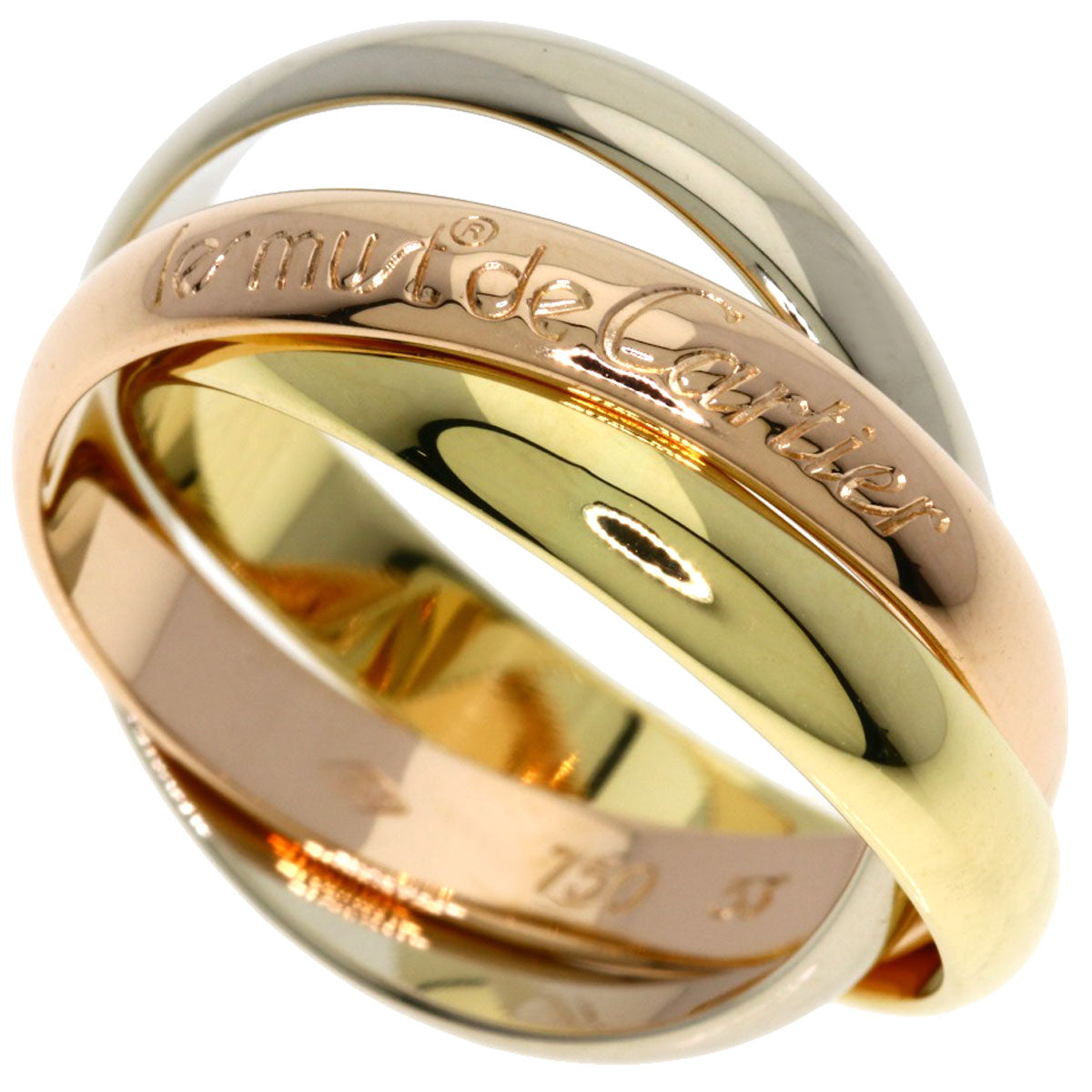CARTIER Trinity #53 Ring K18 Yellow Gold 18K Pink GoldLadies [Used]