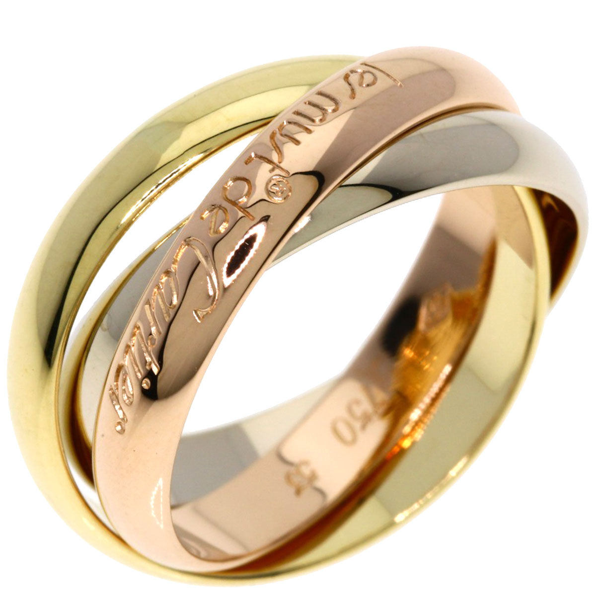 CARTIER Trinity #53 Ring K18 Yellow Gold 18K Pink GoldLadies [Used]