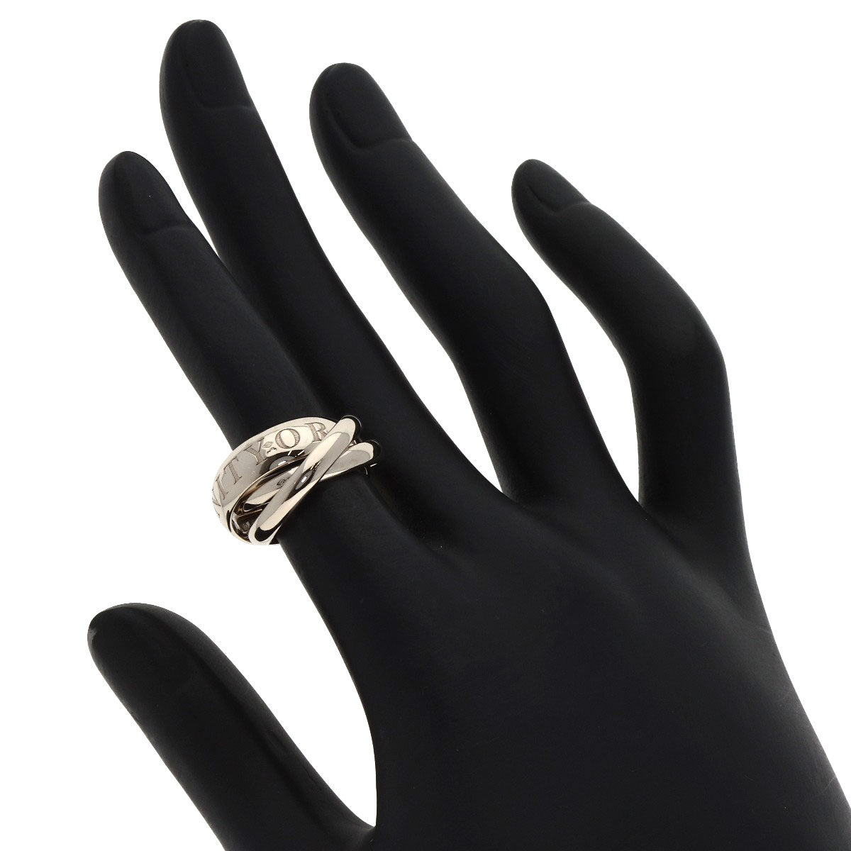 CARTIER Trinity 1998 Christmas Limited Edition #46 Ring K18 White Gold Ladies [Used]