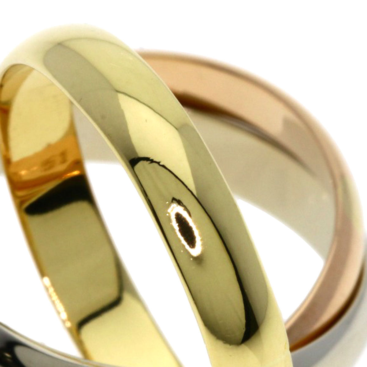 CARTIER Trinity #51 Ring K18 Yellow Gold 18K Pink GoldLadies [Used]