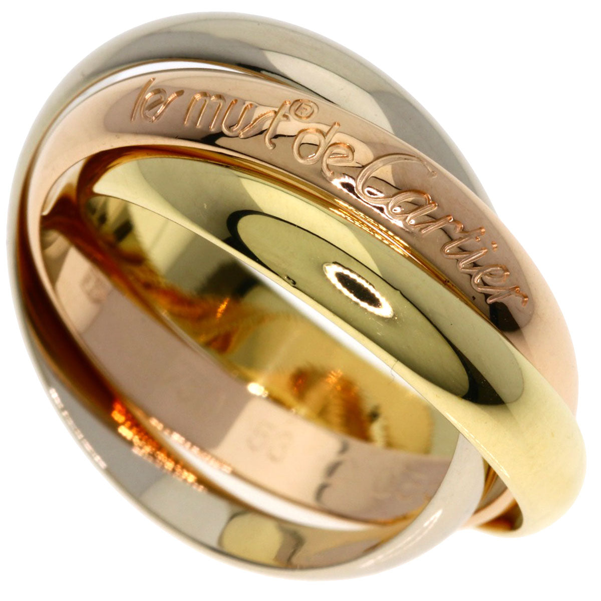 CARTIER Trinity #53 Ring K18 Yellow Gold 18K Pink GoldLadies [Used]