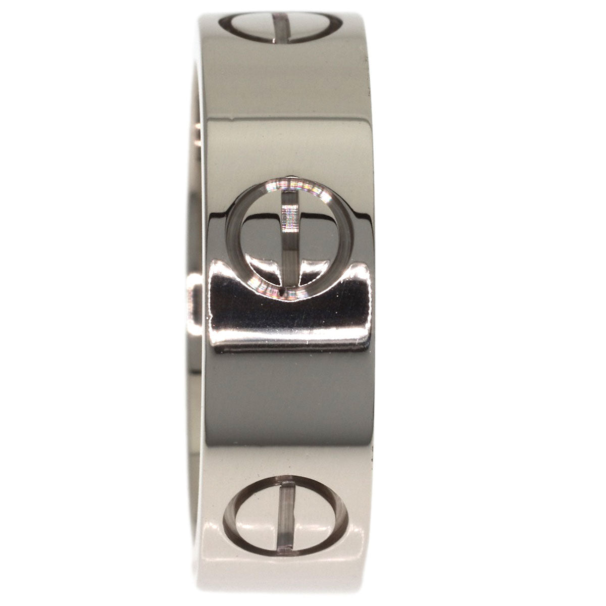 CARTIER love ring #50 Ring K18 White Gold Ladies [Used]