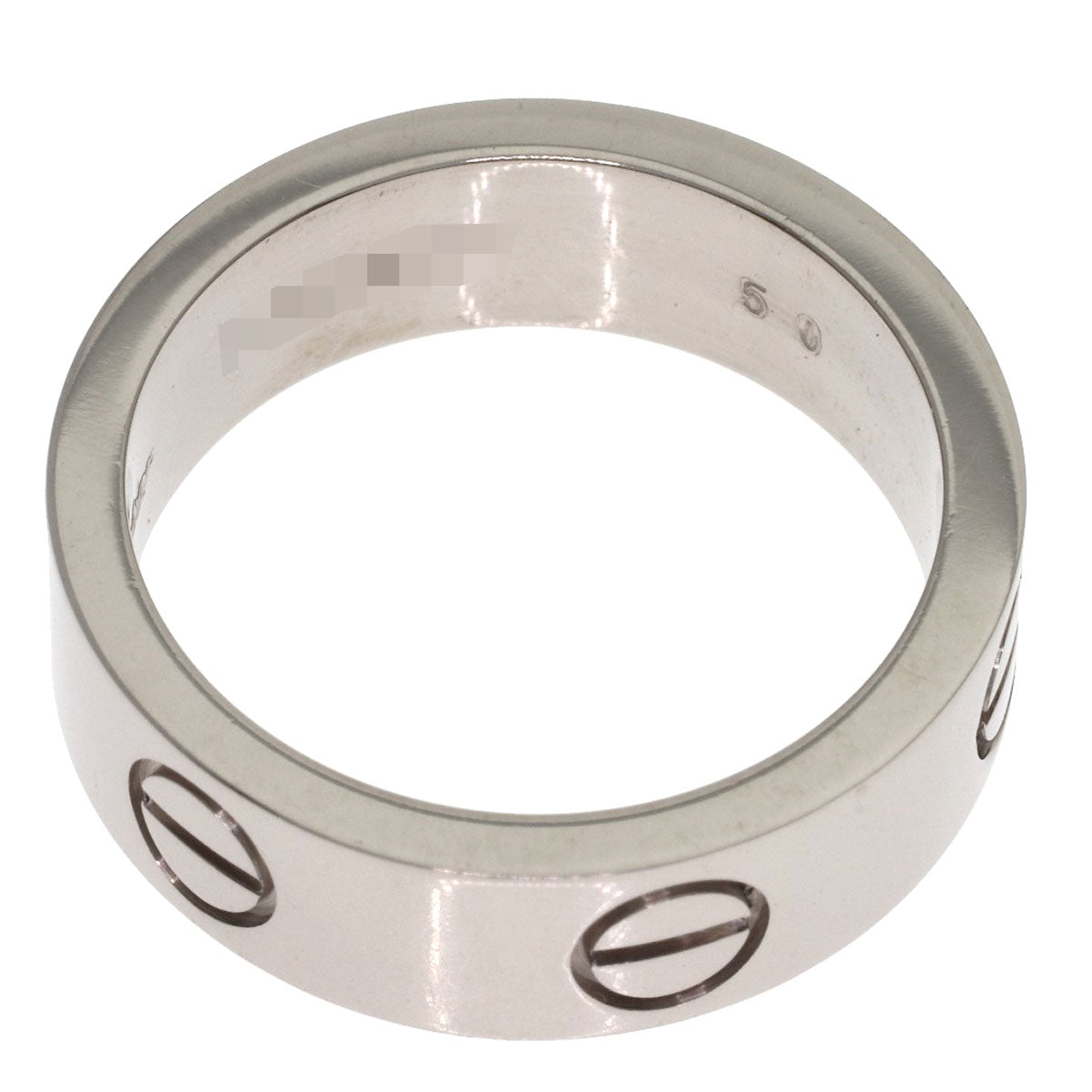 CARTIER love ring #50 Ring K18 White Gold Ladies [Used]
