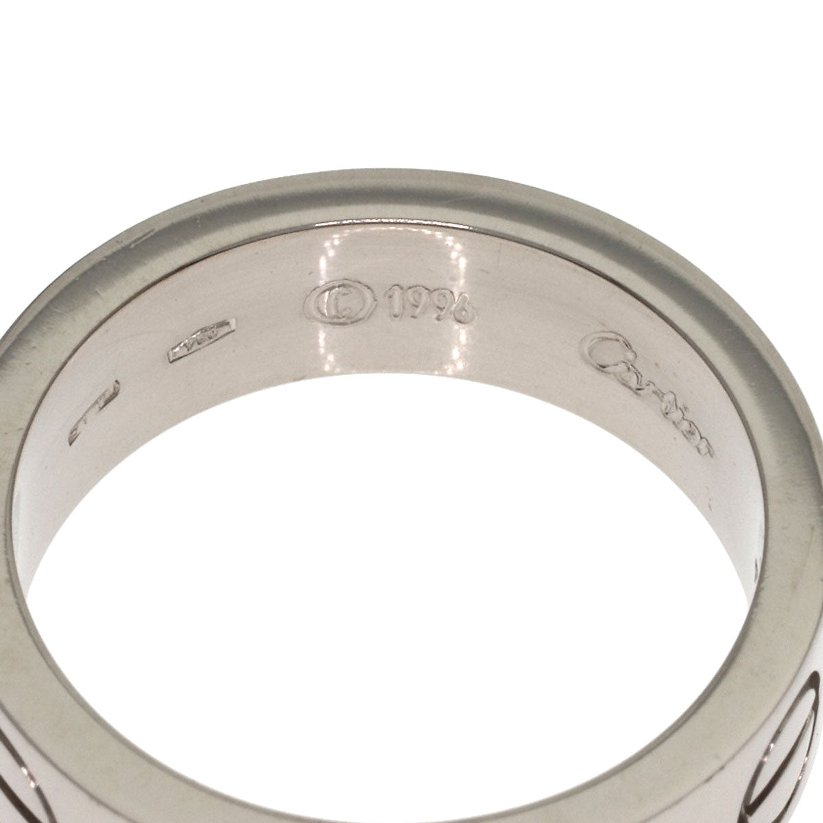 CARTIER love ring #50 Ring K18 White Gold Ladies [Used]