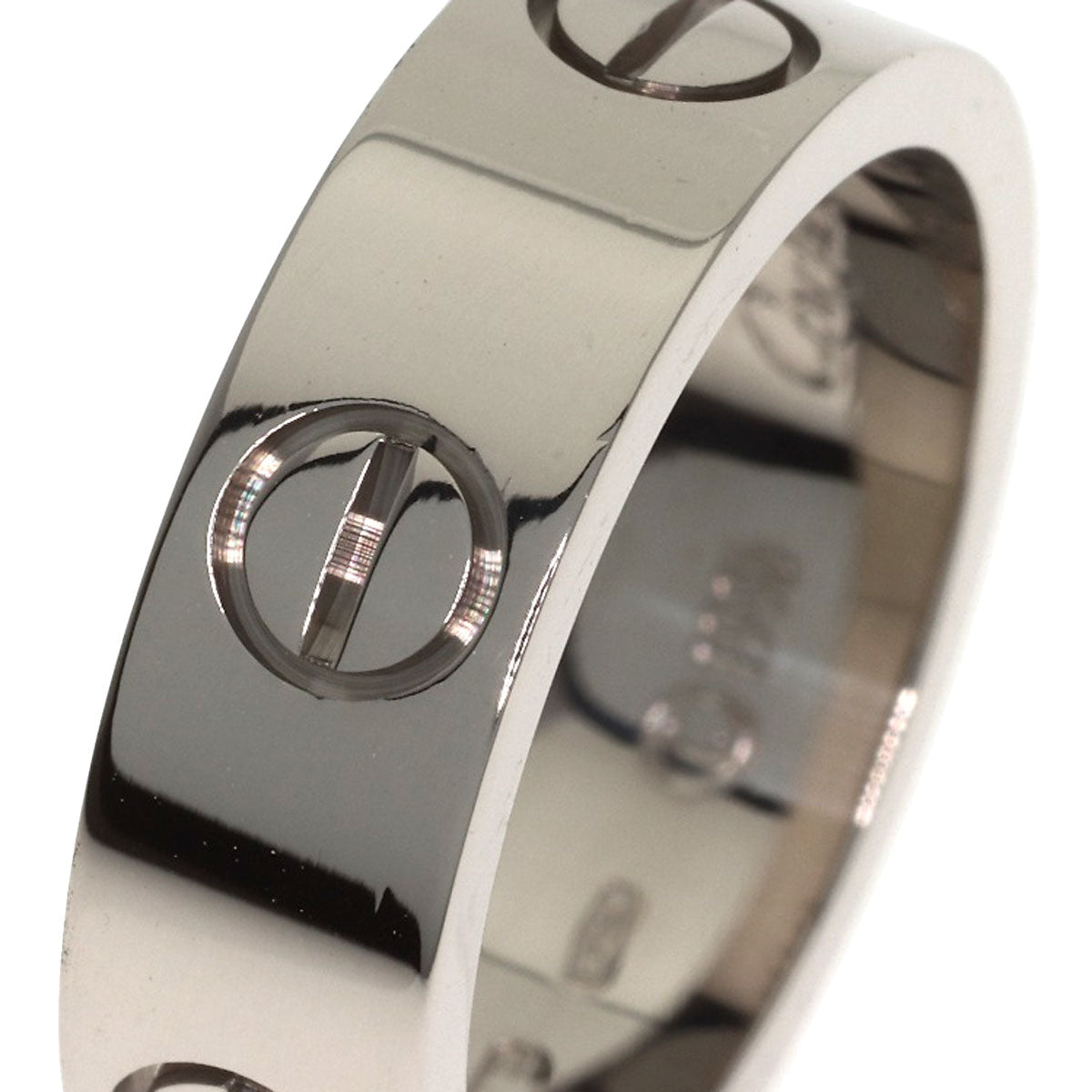 CARTIER love ring #50 Ring K18 White Gold Ladies [Used]