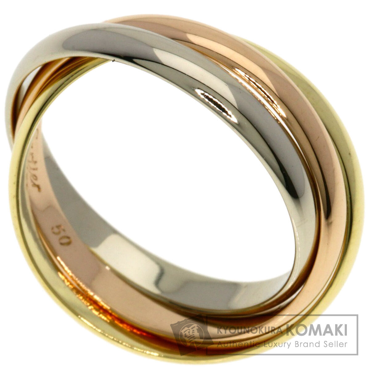 CARTIER Trinity SM #50 Ring K18 Yellow Gold K18 White GoldLadies [Used]