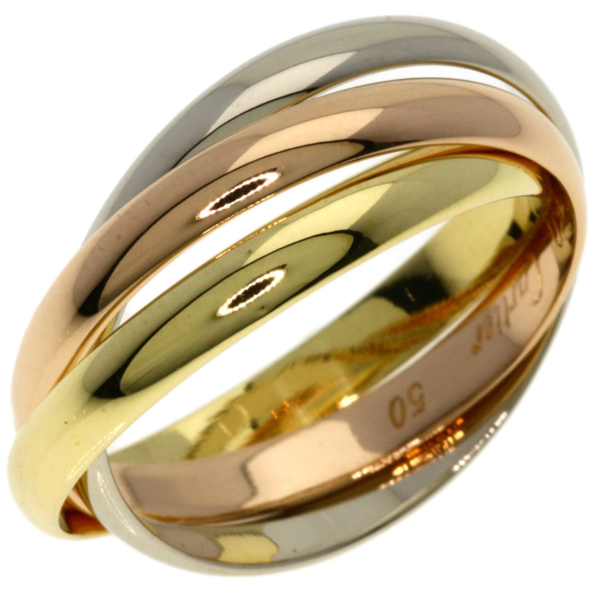 CARTIER Trinity SM #50 Ring K18 Yellow Gold K18 White GoldLadies [Used]