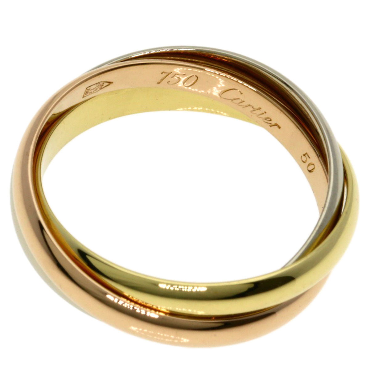 CARTIER Trinity SM #50 Ring K18 Yellow Gold K18 White GoldLadies [Used]