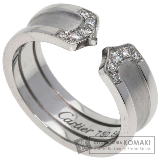 CARTIER C2 Ring Diamond SM #54 Ring K18 White Gold Ladies [Used]