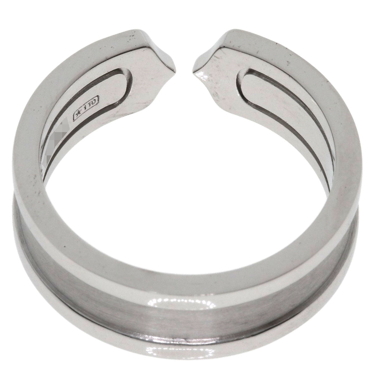 CARTIER C2 Ring Diamond SM #54 Ring K18 White Gold Ladies [Used]