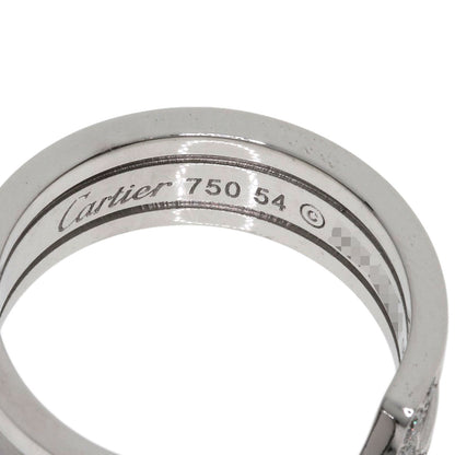 CARTIER C2 Ring Diamond SM #54 Ring K18 White Gold Ladies [Used]