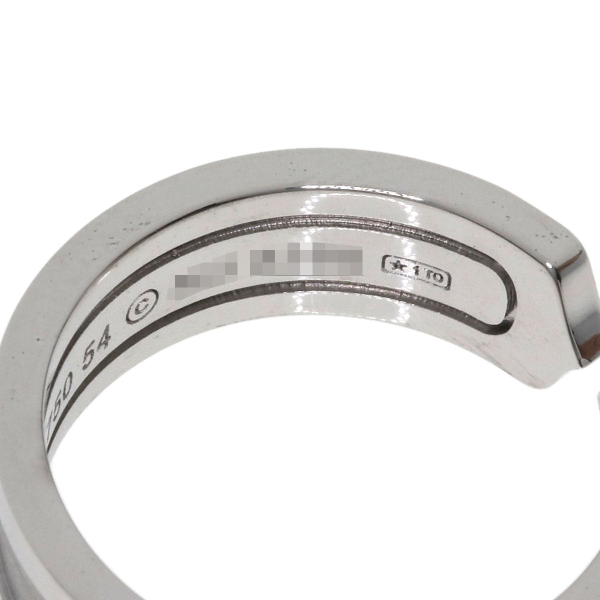 CARTIER C2 Ring Diamond SM #54 Ring K18 White Gold Ladies [Used]