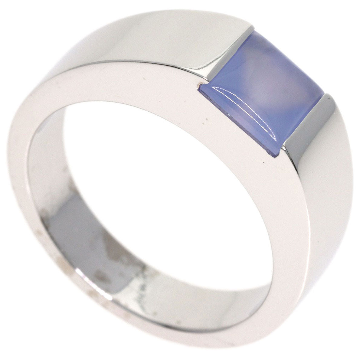 CARTIER Tank Ring Chalcedony #51 Ring K18 White Gold Ladies [Used]