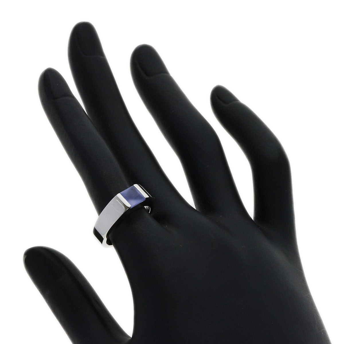 CARTIER Tank Ring Chalcedony #51 Ring K18 White Gold Ladies [Used]