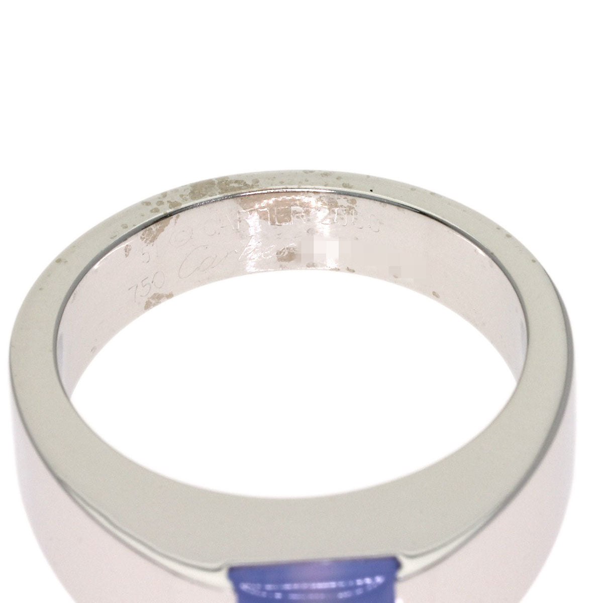 CARTIER Tank Ring Chalcedony #51 Ring K18 White Gold Ladies [Used]