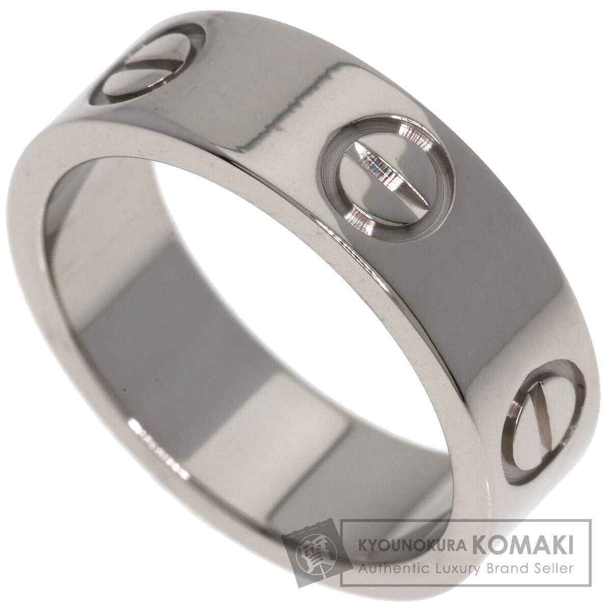 CARTIER love ring #48 Ring K18 White Gold Ladies [Used]