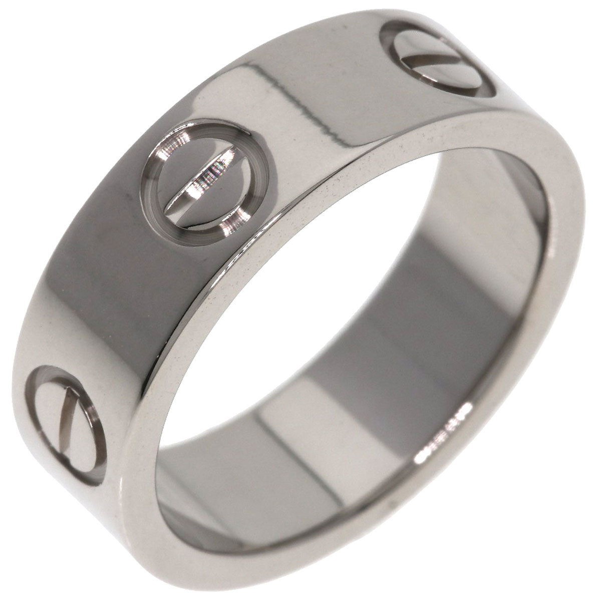 CARTIER love ring #48 Ring K18 White Gold Ladies [Used]