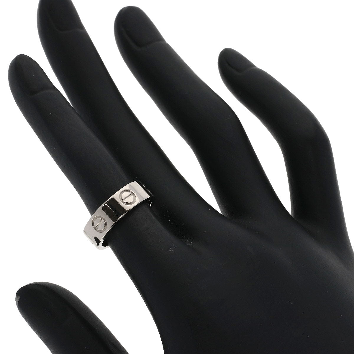 CARTIER love ring #48 Ring K18 White Gold Ladies [Used]