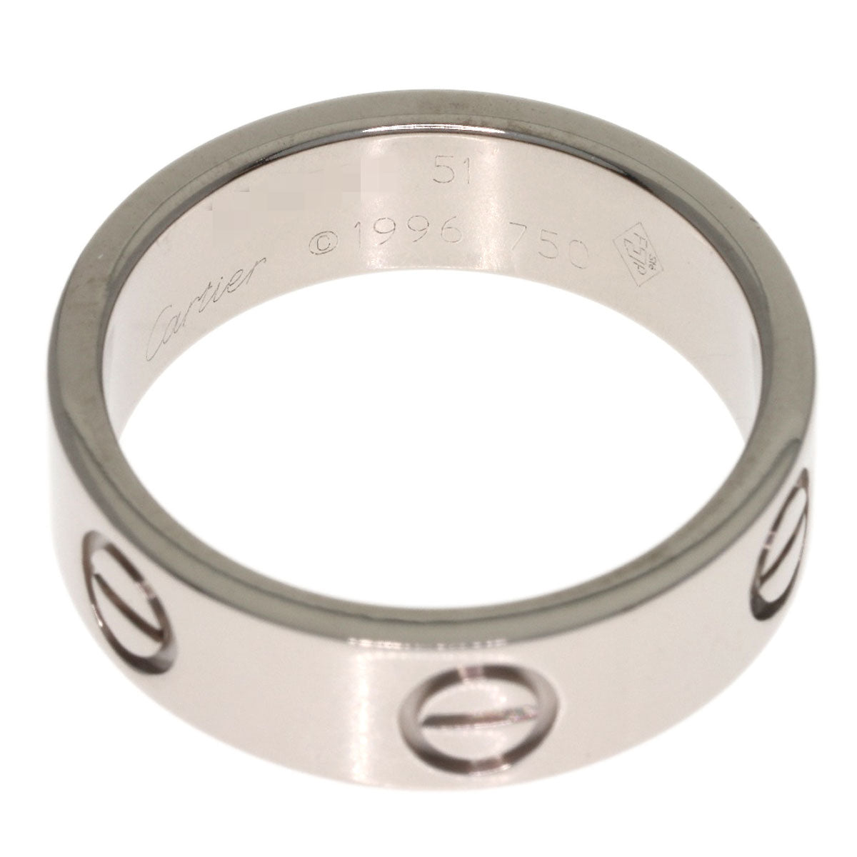 CARTIER love ring #51 Ring K18 White Gold Ladies [Used]