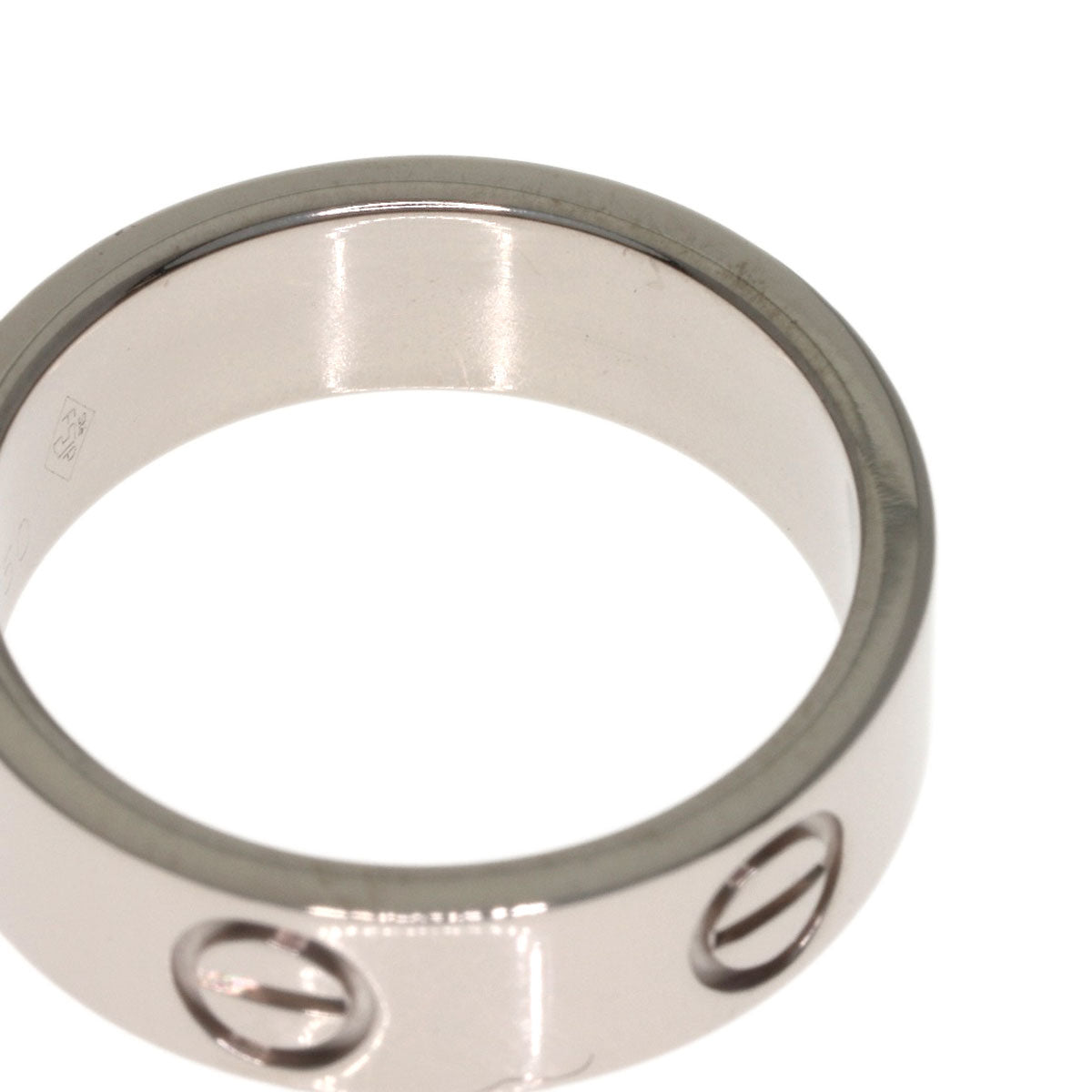 CARTIER love ring #51 Ring K18 White Gold Ladies [Used]