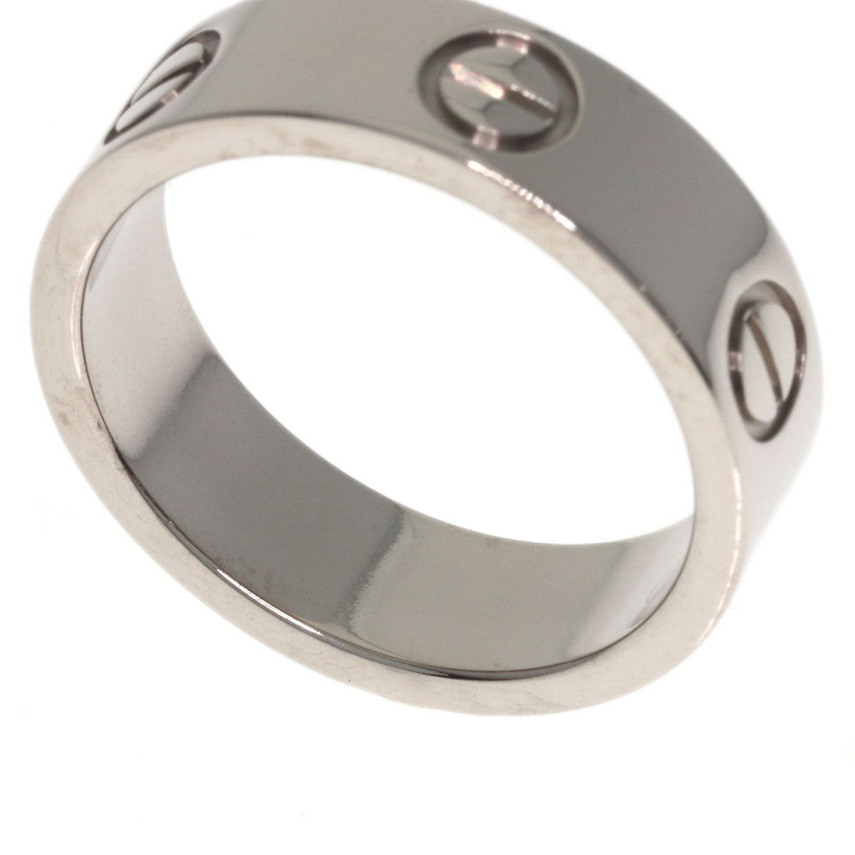 CARTIER love ring #51 Ring K18 White Gold Ladies [Used]