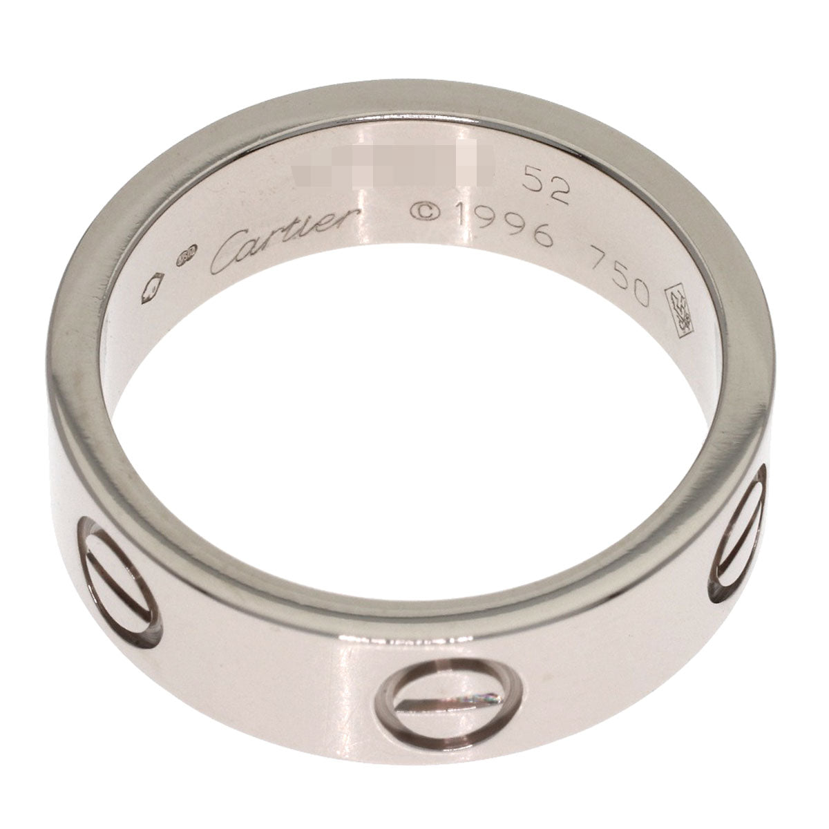 CARTIER love ring #52 Ring K18 White Gold Ladies [Used]