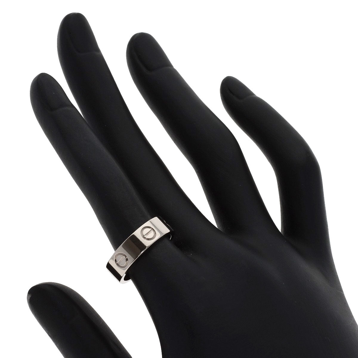 CARTIER love ring #52 Ring K18 White Gold Ladies [Used]