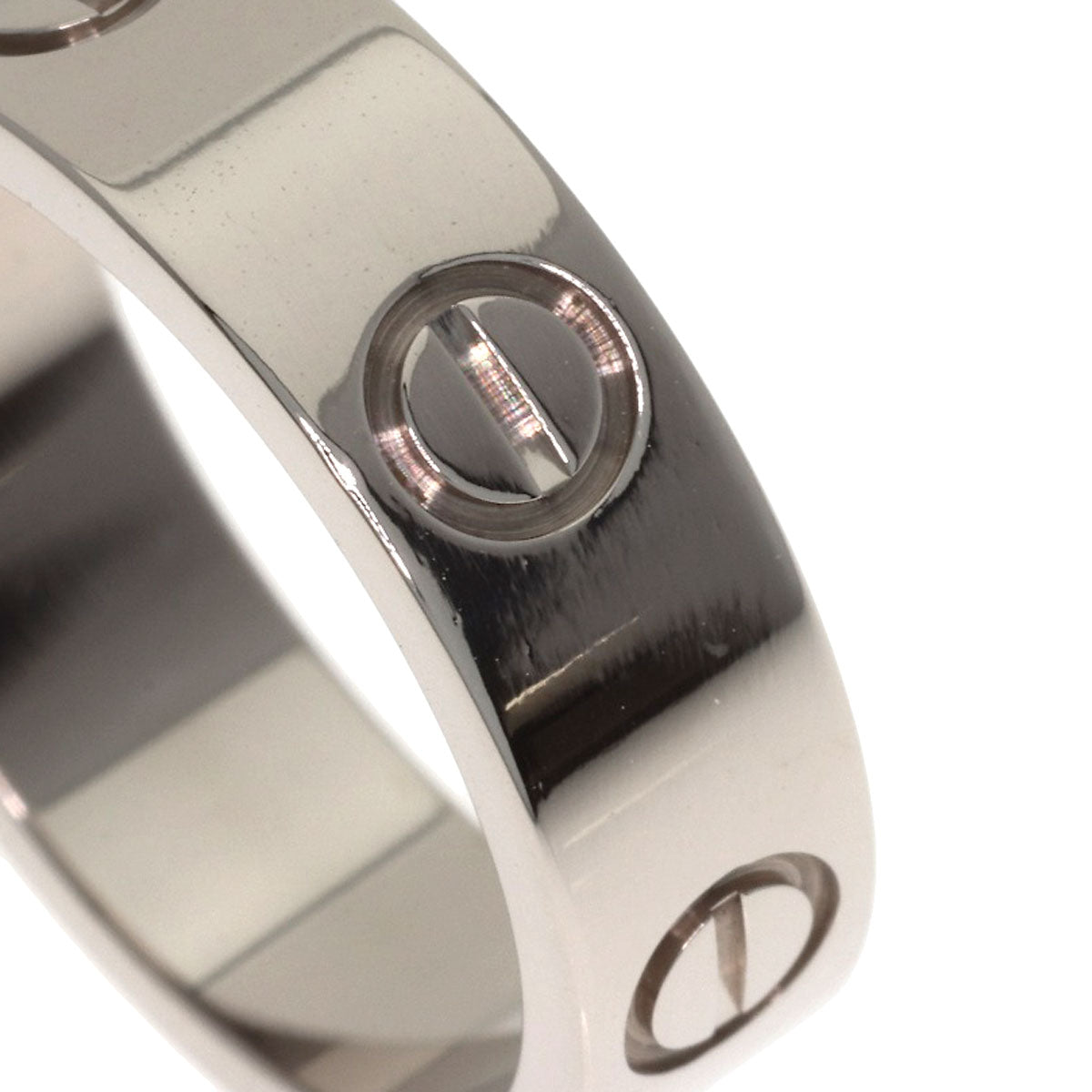 CARTIER love ring #52 Ring K18 White Gold Ladies [Used]