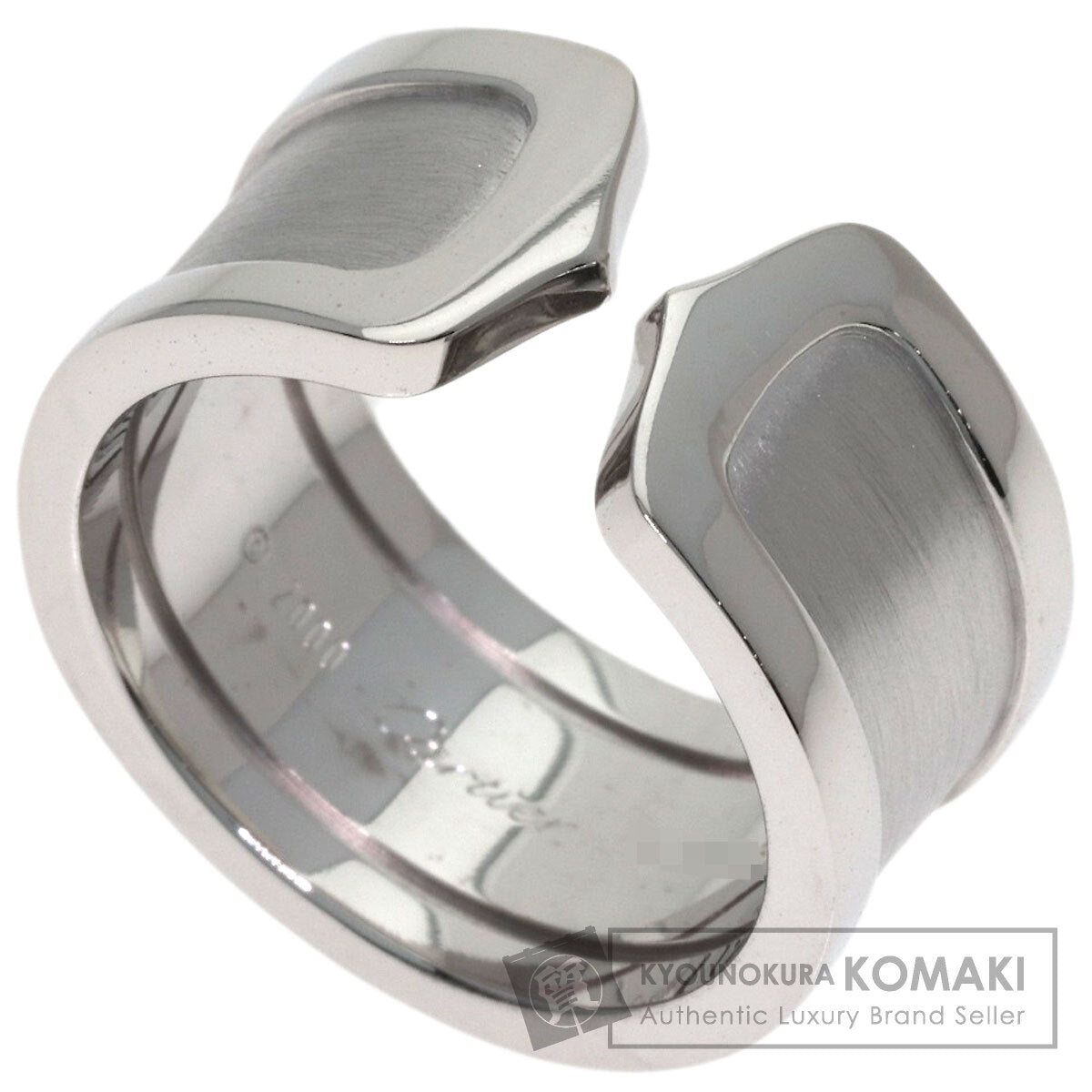 CARTIER C2 ring LM # 53 Ring K18 White Gold Ladies [Used]