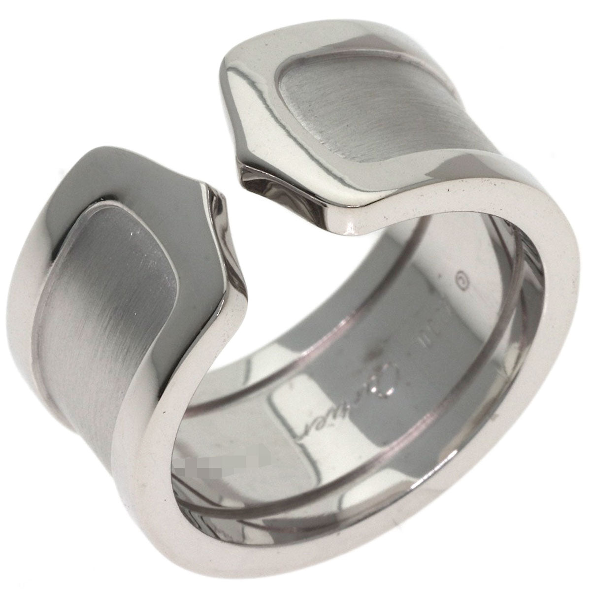 CARTIER C2 ring LM # 53 Ring K18 White Gold Ladies [Used]