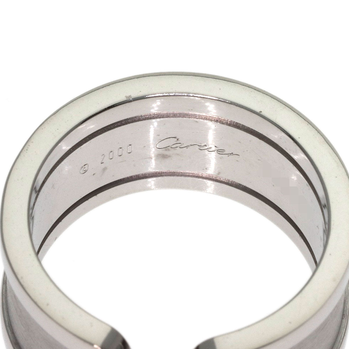 CARTIER C2 ring LM # 53 Ring K18 White Gold Ladies [Used]