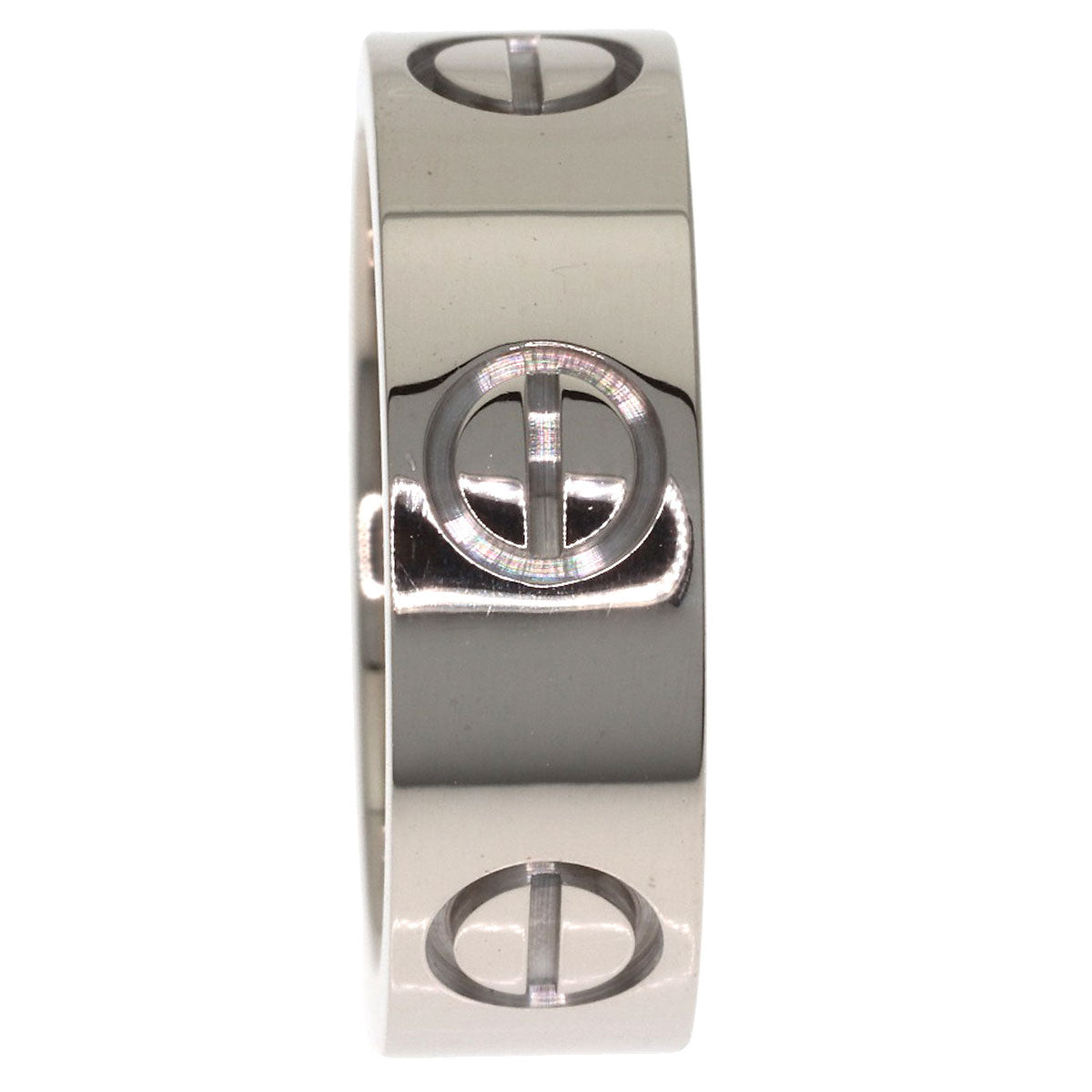 CARTIER love ring #47 Ring K18 White Gold Ladies [Used]