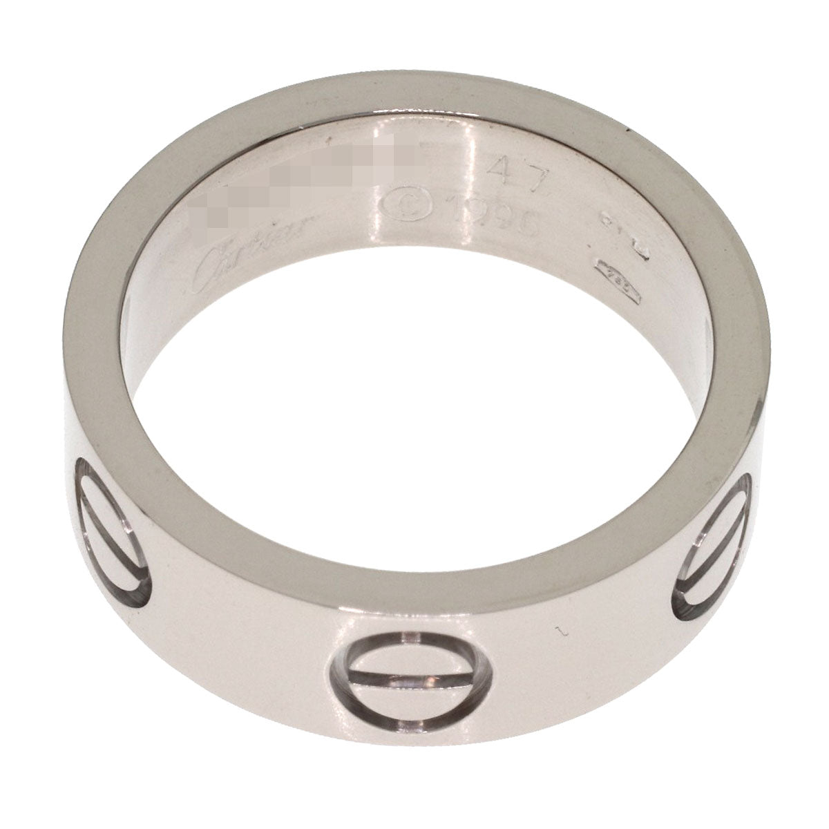 CARTIER love ring #47 Ring K18 White Gold Ladies [Used]