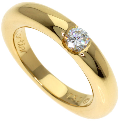 CARTIER Ellipse Diamond #53 Ring K18 Yellow Gold Ladies [Used]