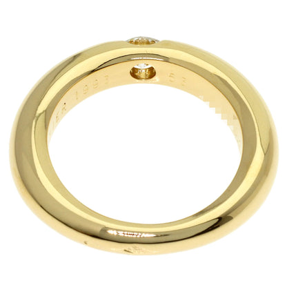 CARTIER Ellipse Diamond #53 Ring K18 Yellow Gold Ladies [Used]