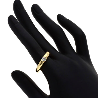 CARTIER Ellipse Diamond #53 Ring K18 Yellow Gold Ladies [Used]