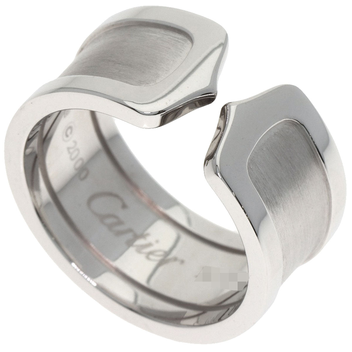 CARTIER C2 LM #55 Ring K18 White Gold Ladies [Used]