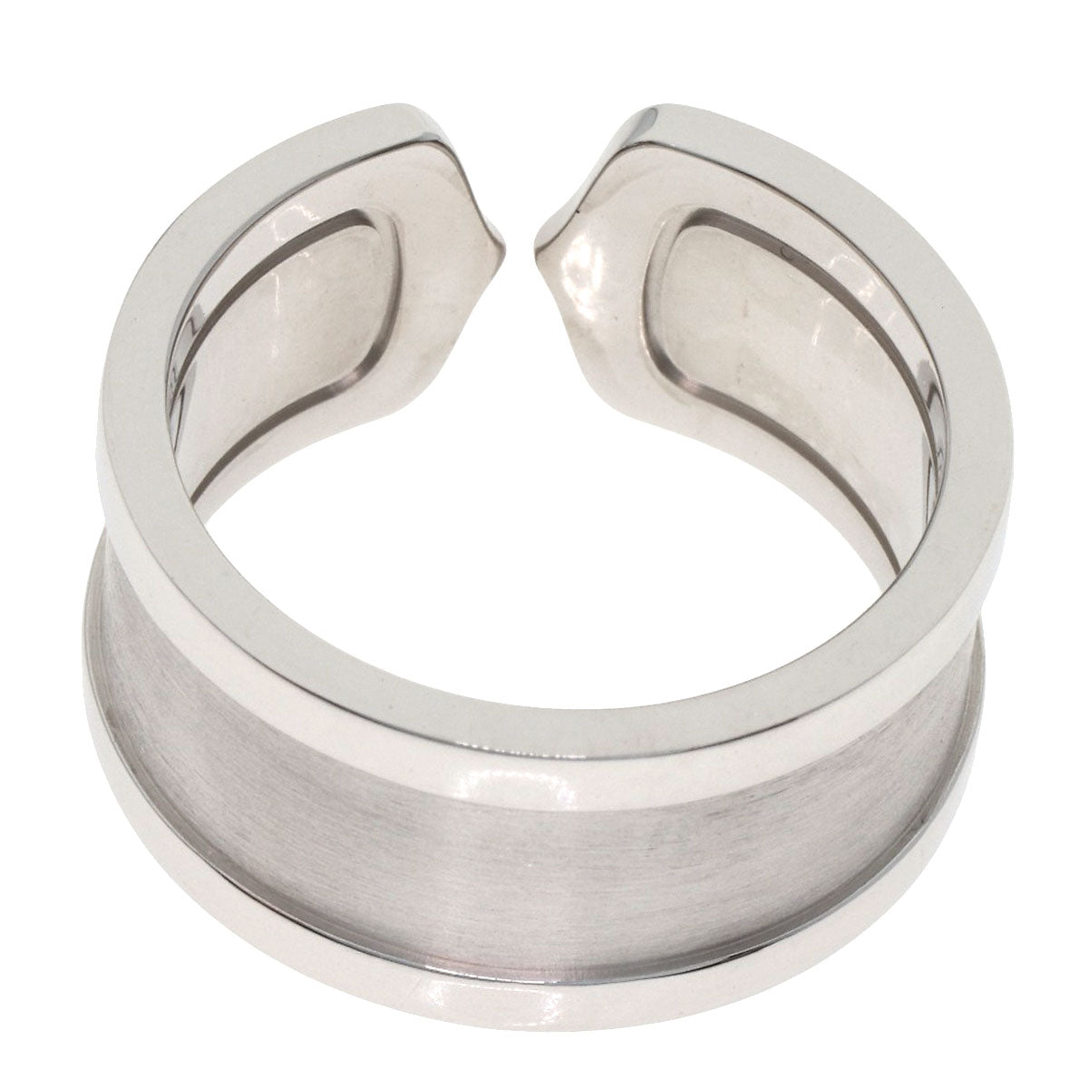 CARTIER C2 LM #55 Ring K18 White Gold Ladies [Used]