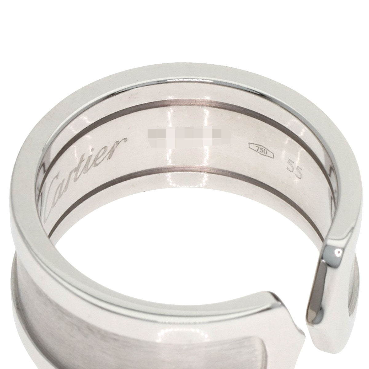 CARTIER C2 LM #55 Ring K18 White Gold Ladies [Used]