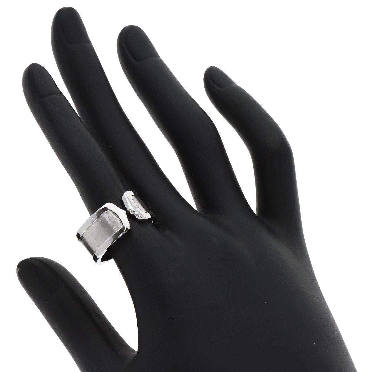 CARTIER C2 LM #55 Ring K18 White Gold Ladies [Used]
