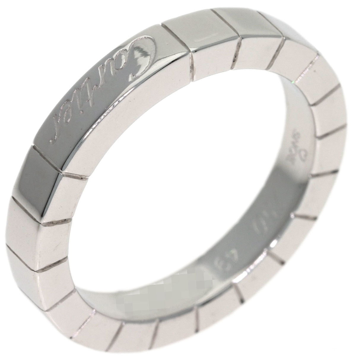 CARTIER Laniere # 49 Ring K18 White Gold Ladies [Used]