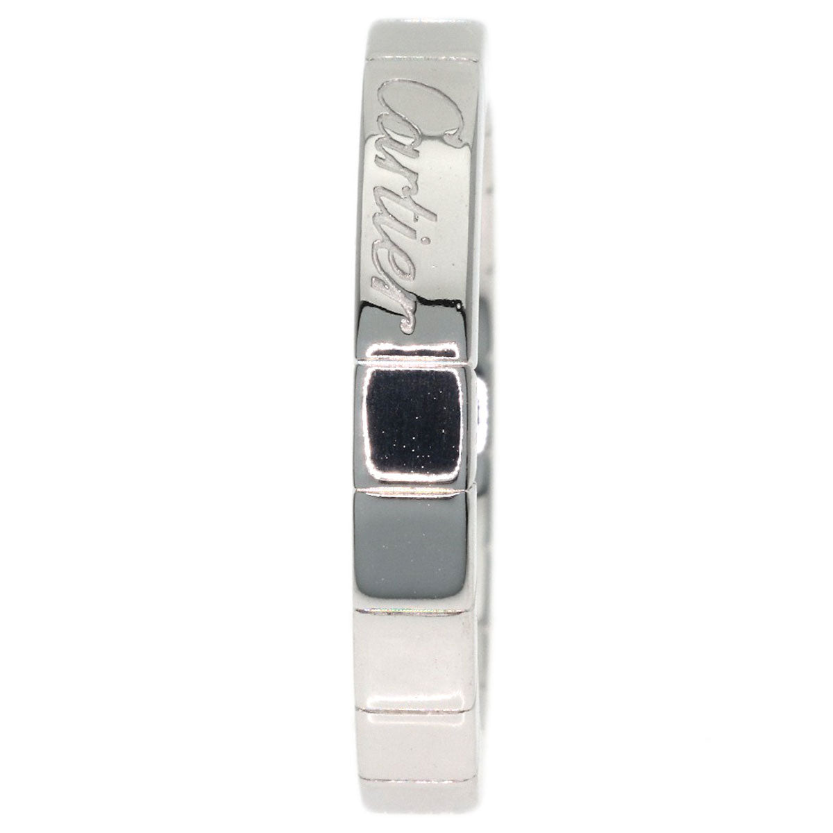 CARTIER Laniere # 49 Ring K18 White Gold Ladies [Used]